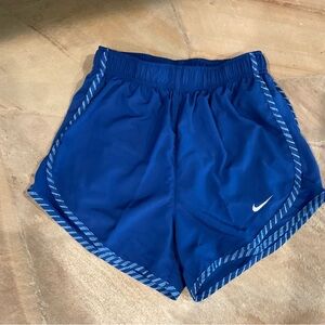 Nike Royal Blue Athletic Shorts with Patterned Trim